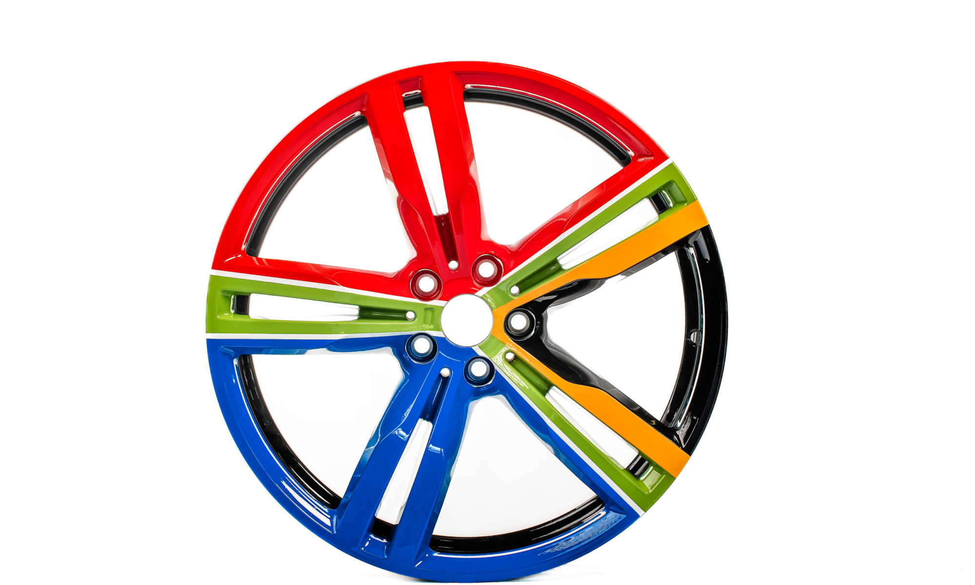 A wheel colour change to the South African flag